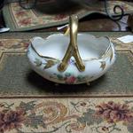 Vintage Limoges Hand Painted Porcelain Basket.  This Basket has some 24K gold accents, as well as the trim, handle, and legs.  Pre-owned & in great condition.  $30.00 obo