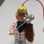 Hand Painted Wood Golfer Ornament.  Adorable.  Pre-owned & in excellent condition.  $12.00 obo