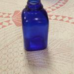 Medium Cobalt Blue Square Bottle.  This Bottle has no cap.  Pre-owned & in excellent condition.  $15.00 obo