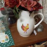 Vintage World Market Ceramic Pitcher.  Made in Portugal.  Adorable with Rooster on front.  Pre-owned & in excellent condition.  $15.00 obo