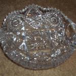 Vintage Cut Glass Serving Dish.  Beautifully cut with no chips or cracks. Pre-owned & in excellent condition.  $25.00 obo