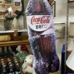 Cardboard Coca Cola Zero Bottle.  Cool item.  Measures 47" high.  Pre-owned & in excellent condition.  $10.00 obo