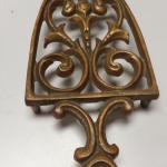 Antique Brass Iron Holder.  Very detailed and ornate.  Heavy.  Pre-owned & in excellent condition.  $18.00 obo