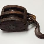 Antique Wood Pulley for Block & Tackle.  This Pulley has a metal roller and hook.  Pre-owned & in excellent condition.  $50.00 obo