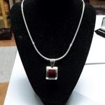 Sterling Silver Snake Chain with Silpada Red Stone Pendant.  Gorgeous as a set.  Chain measures 20"l and Pendant is approximately 2.25".  Pre-owned & in excellent condition.  $128.00 obo for the Chain & $70.00 obo for the Pendant.