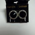 Vintage Black Onyx with Cubic Zirconia Clip-on Earrings.  Gorgeous.  Pre-owned & in excellent condition.  $18.00 obo