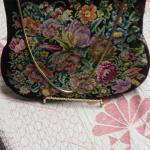 Vintage Petit-Point Handbag.  Real embroidered work.  Signed by Artist.  Pre-owned & in excellent condition.  $75.00 obo