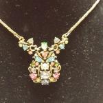 Vintage Hollycraft Multi-color Pastel Rhinestone Necklace.  Absolute gorgeous piece.  Also has 2 colored rhinestones by clasp.  Measures 16".  Pre-owned & in excellent condition.  $125.00 obo