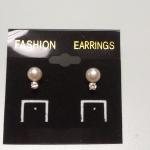 Pearl with Diamond Post Earrings.  Stunning.  Pre-owned & in excellent condition.  $25.00 obo