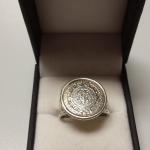 Sterling Silver 2 Strand Medallion Ring.  Great piece.  Size 9.  Pre-owned & in excellent condition.  $37.00 obo