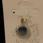 Sterling Silver with Blue Enamel Pendant.  Gorgeous with I Love You.  Pre-owned & in excellent condition.  $19.00 obo