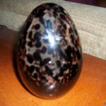 Vintage Murano Brown Blown Glass Spotted Egg.  Measures approximately 6" high.  Pre-owned & in excellent condition.  $75.00 obo