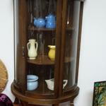 Vintage Miniature Beveled Display Cabinet.  Measures 12.5"l x 7"w x 20"h.  Pre-owned & in great condition.  $125.00 obo