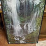 Framed Waterfall Poster.  This Poster has a great marble looking plastic frame with plexiglass cover.  Measures 24.5" x 36.5".  Pre-owned & in great condition.  $15.00 obo