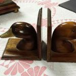 Wood Duck Bookends.  Glass eyes and brass bills.  Pre-owned & in excellent condition.  $30.00 obo