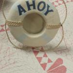 Ahoy Picture Frame.  Cute piece.  Measures 6.5" high.  Pre-owned & in excellent condition.  $20.00 obo