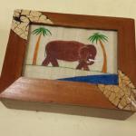 Anthony Page Wood Box with Elephant.  Beautiful artwork.  Pre-owned & in excellent condition.  $21.00 obo