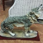 Precious Collection Resin Howling Coyote.  Great piece with wood base.  Measures 17 x 5 x 15.  Pre-owned & in excellent condition.  $30.00 obo