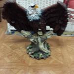 King of the Skies Bald Eagle Resin Statute.  Gorgeous and bold.  Measures 18 x 19.  Pre-owned & in excellent condition.  $70.00 obo