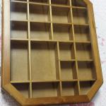 Octagon Wood Shadow Box.  Measures 11.5 x 2 x 14.5.  Pre-owned & in excellent condition.  $24.00 obo