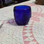 Cobalt Blue Tealight Holder.  Cool piece.  Pre-owned & in excellent condition.  $12.00 obo