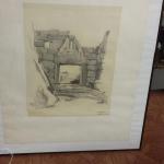 Works by Frank Montana.  Framed pencil sketch.  From University of Notre Dame School of Architecture.  Measures 22.5 x 28.5.  Pre-owned & in excellent condition.  $200.00 obo