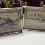 Barn Pictures with Silver Frames.  Gorgeous art.  Each measures 16 x 10.  Pre-owned & in excellent condition.  $50.00 each obo