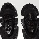 Large Teak Africian Mask.  We have two available.  Each measures 7"w x 15" high.  Pre-owned & in excellent condition.  $60.00 each obo