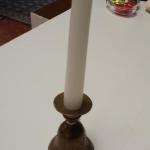 Brass Etched Bell Candlestick Holder.  Adorable piece.  Pre-owned & in excellent condition.  $15.00 obo