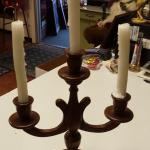 Wood Candelabra.  Beautiful.  Measures 12" x 13".  Pre-owned & in excellent condition.  $29.95 obo