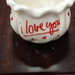 I Love You Planter Pot.  Adorable with many uses.  Measures 5" in diameter.  Pre-owned & in excellent condition.  $15.00 obo