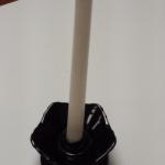 Black Ceramic Candlestick Holder.  Beautiful piece.  Pre-owned & in excellent condition.  $15.00 obo
