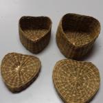 Wicker Heart Baskets.  One Basket fits inside the other.  Pre-owned & in excellent condition.  $15.00 obo