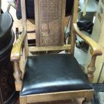 Vintage Kings Dining Chair with Cane Back.  Gorgeous Chair.  Naugahyde seat.  Pre-owned & in excellent condition.  $150.00 obo