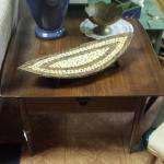 Vintage Walnut End Table.  Beautiful table with a drawer.  Measures 28"l x 28"w x 21"h.  Pre-owned & in excellent condition.  $69.00 obo