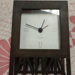 Metal Framed Quartz Clock..  Great piece.  Measures 6.5 x 4.  Pre-owned & in excellent condition.  $15.00 obo