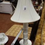 White Plastic Lamp with Shade.  Adorable.  Pre-owned & in excellent condition.  $20.00 obo