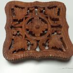 Hand Carved Wood Hot Plate.  Made in India.  Great piece.  Pre-owned & in excellent condition.  $15.00 obo